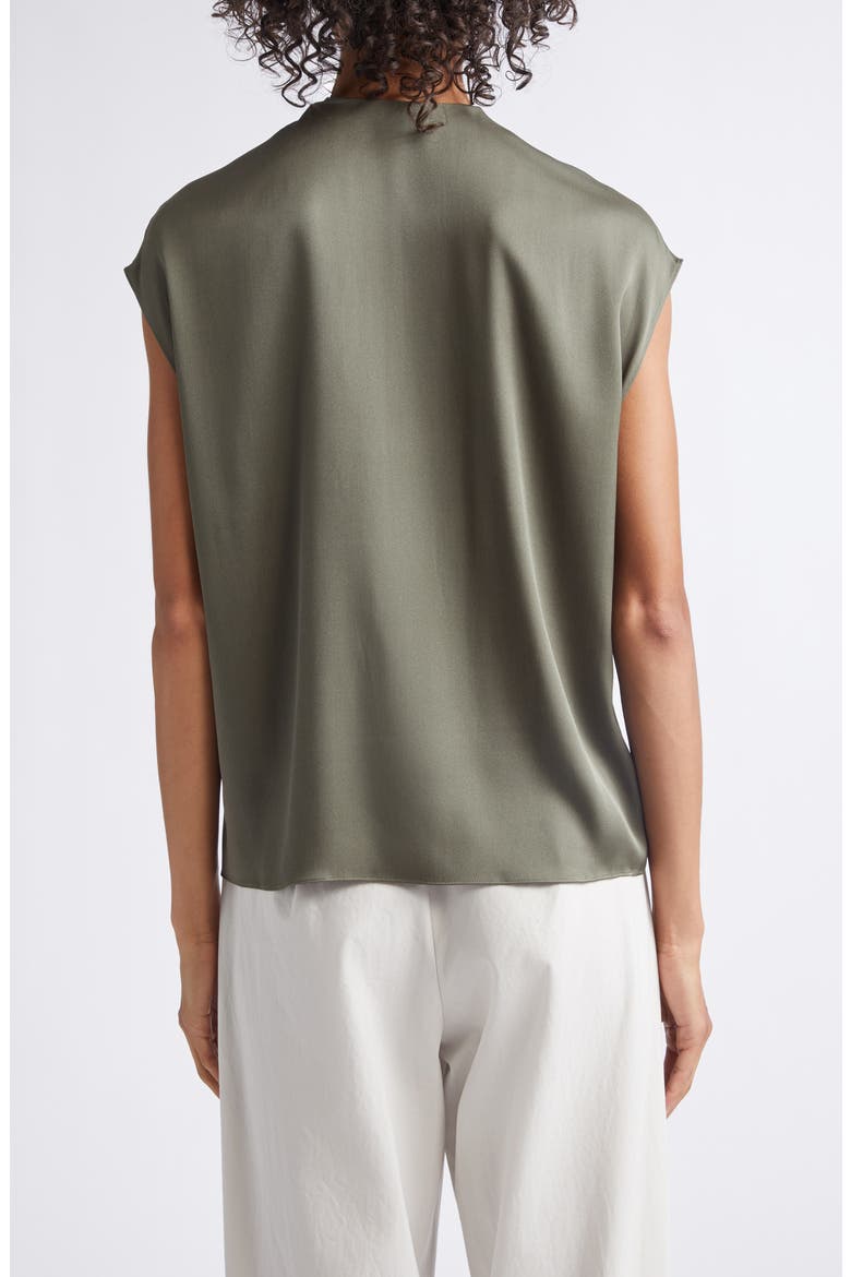 V-Neck Cap Sleeve Top, Alternate, color, PINE GROVE
