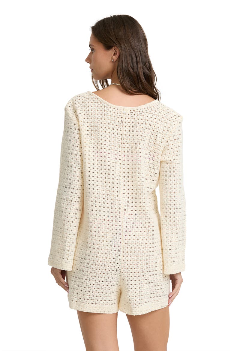 Isla Cover-Up Romper, Alternate, color, WHITE CAP