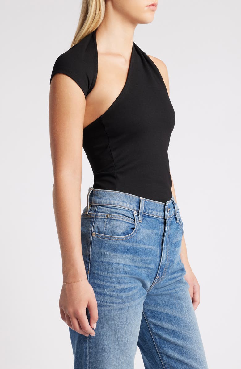 Marcella Manhattan One-Shoulder Top, Alternate, color, Black