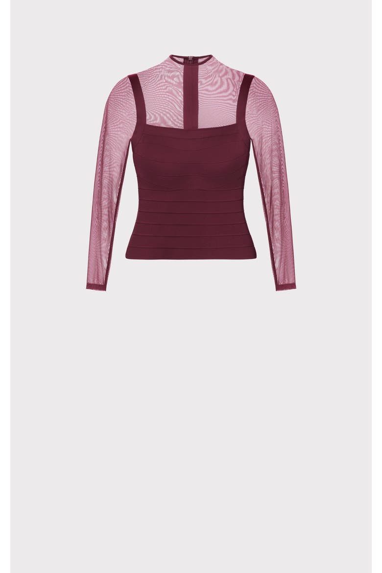 The Sabrina Top, Alternate, color, DEEP RED