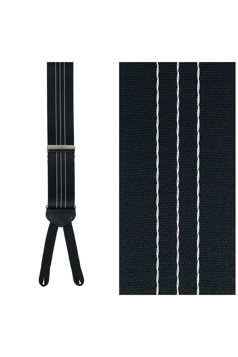 Frederick Stripe Suspenders, Alternate, color, BLACK