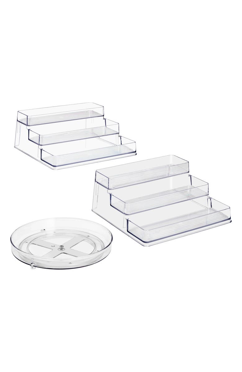 SORBUS Acrylic Spice Organizer Set, Main, color, Clear