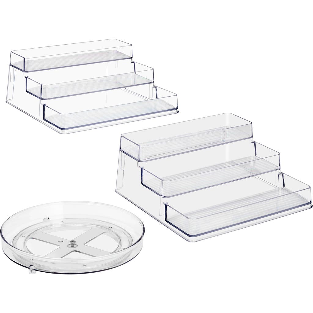 Sorbus Acrylic Spice Organizer Set In Transparent