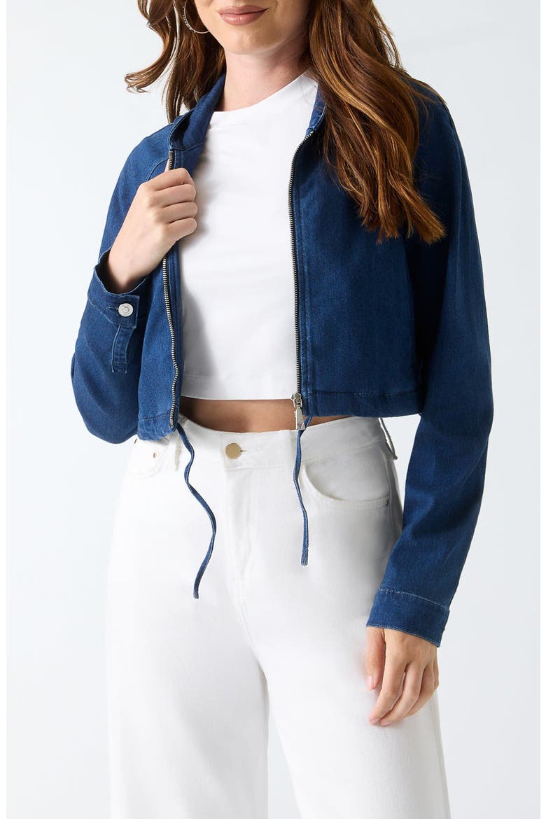 Reese Full Zip Denim Hoodie, Main, color, SNK1-BRIGH