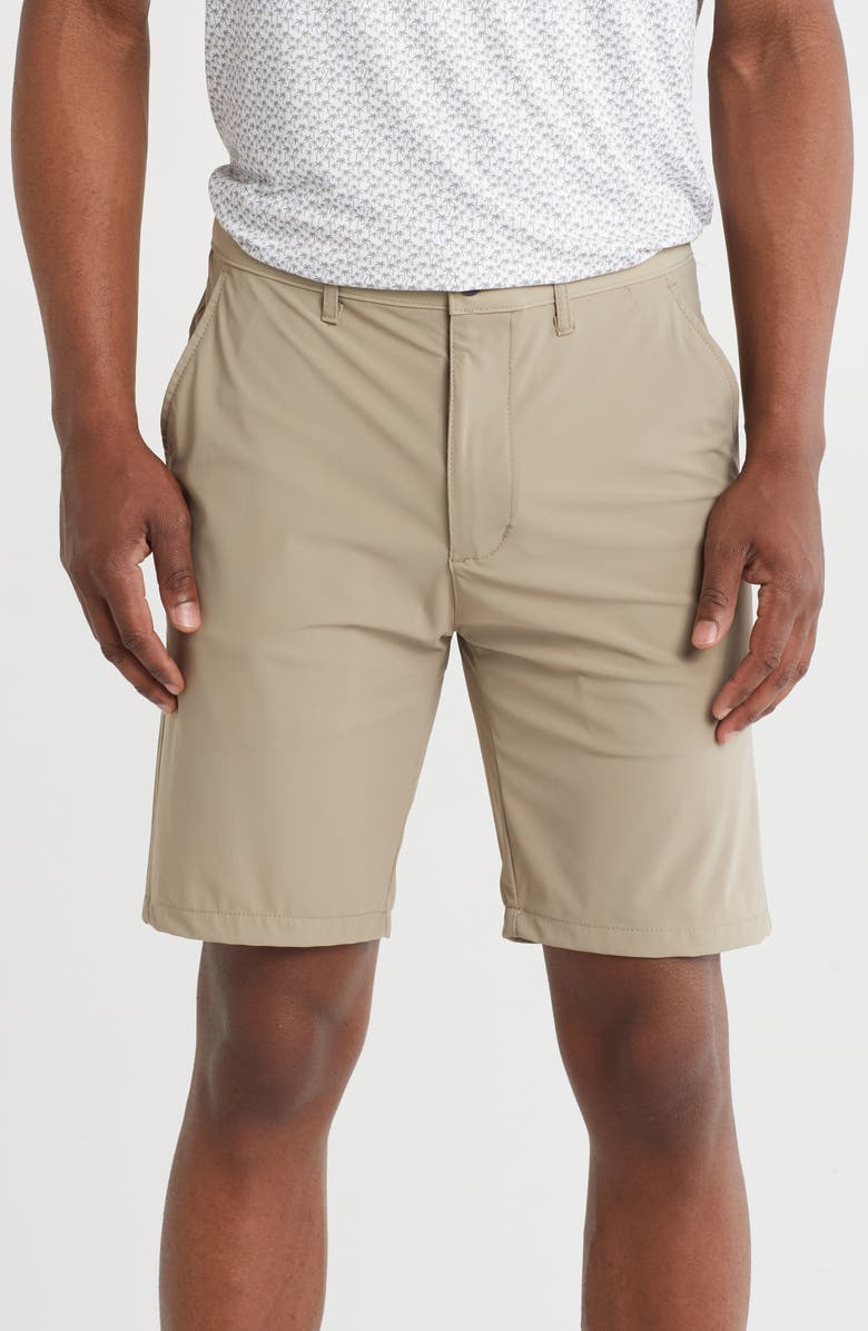 Kenneth Cole 9-Inseam Golf Shorts, Main, color, River Stone