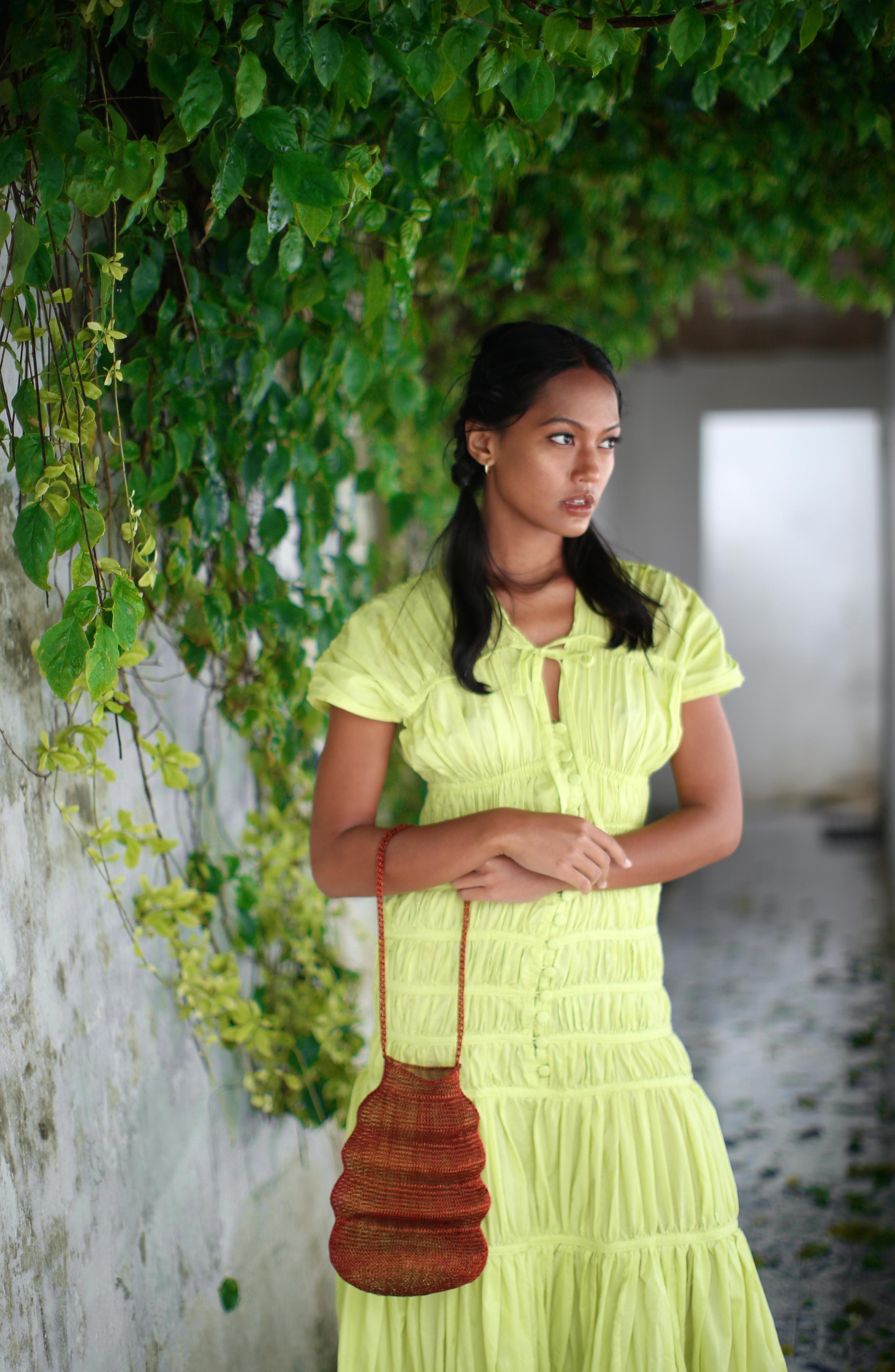 BRUNNA.CO The Shell Handwoven Wire Ba, Alternate, color, Copper