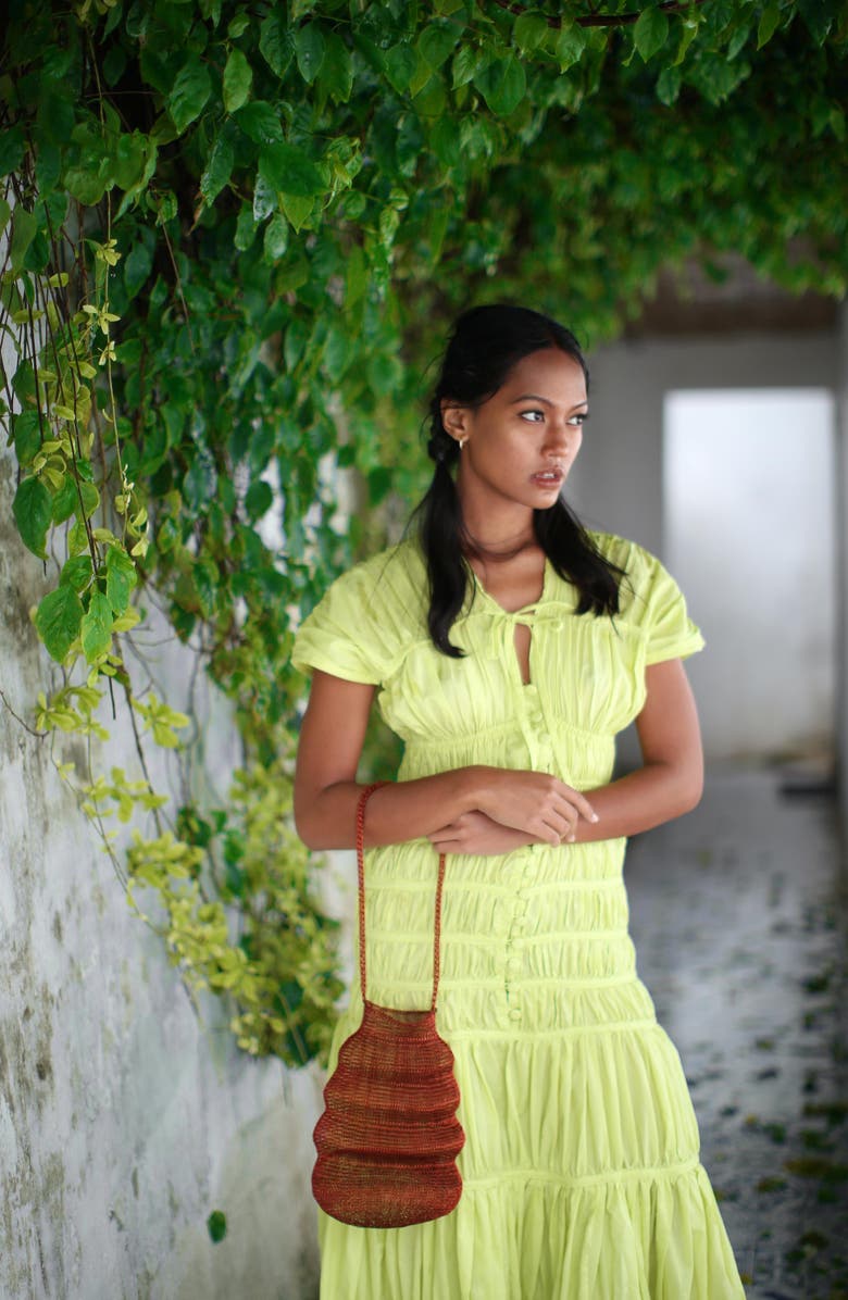 BRUNNA.CO The Shell Handwoven Wire Ba, Alternate, color, Copper