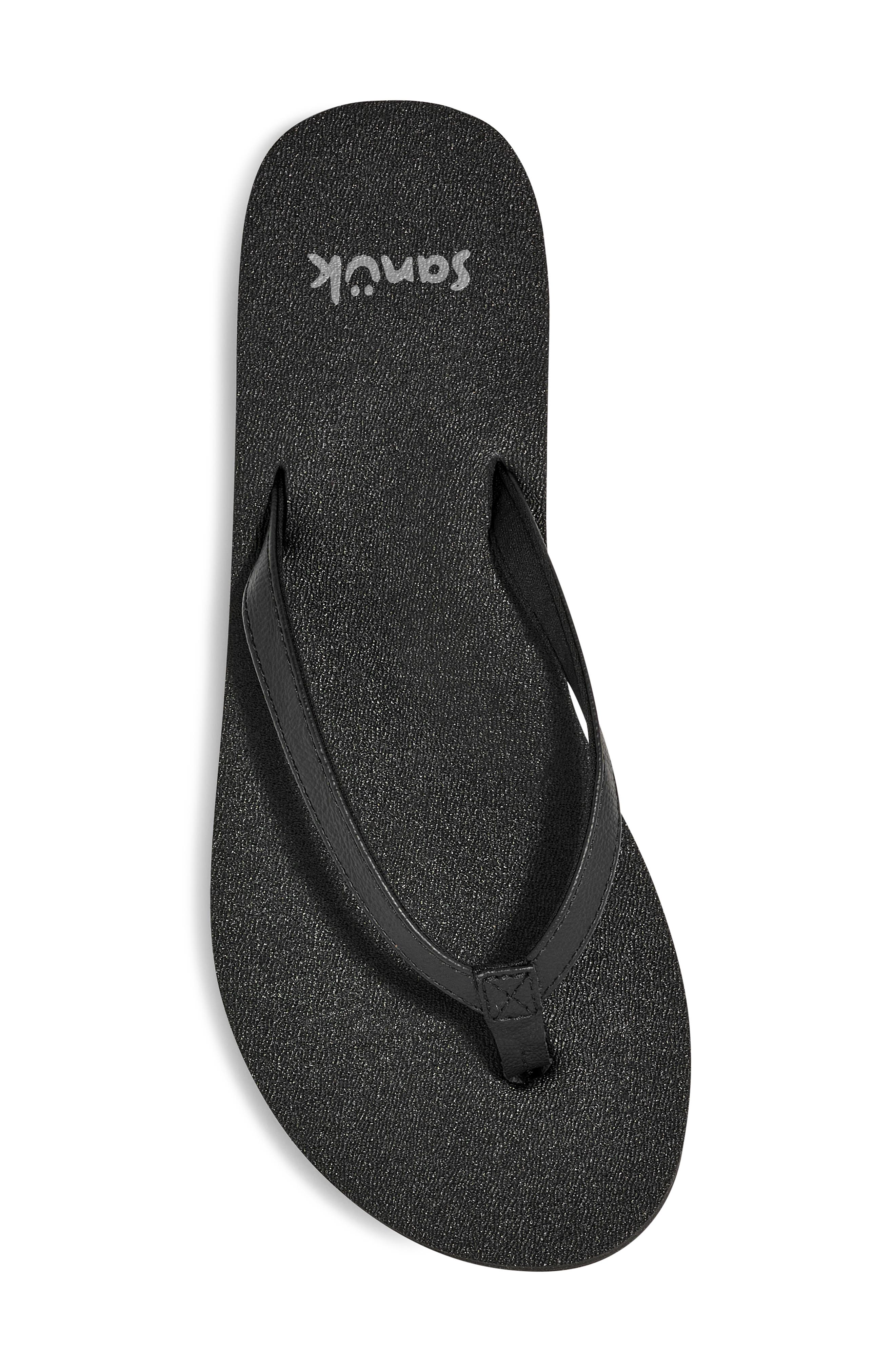 Sanuk Yoga Joy II Flip Flop, Alternate, color, Black