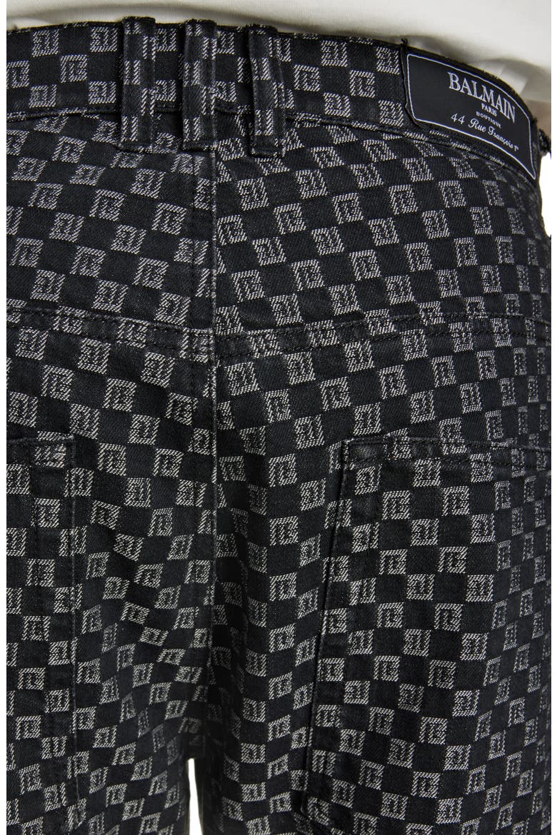 Loose Fit Mini Monogram Nonstretch Jeans, Alternate, color, EAB BLACK/ WHITE