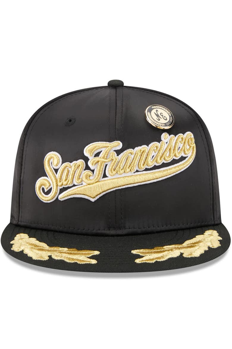 Men's New Era  Black San Francisco Giants 2025 59FIFTY Day Gold Leaf 59FIFTY Fitted Hat, Alternate, color, Black