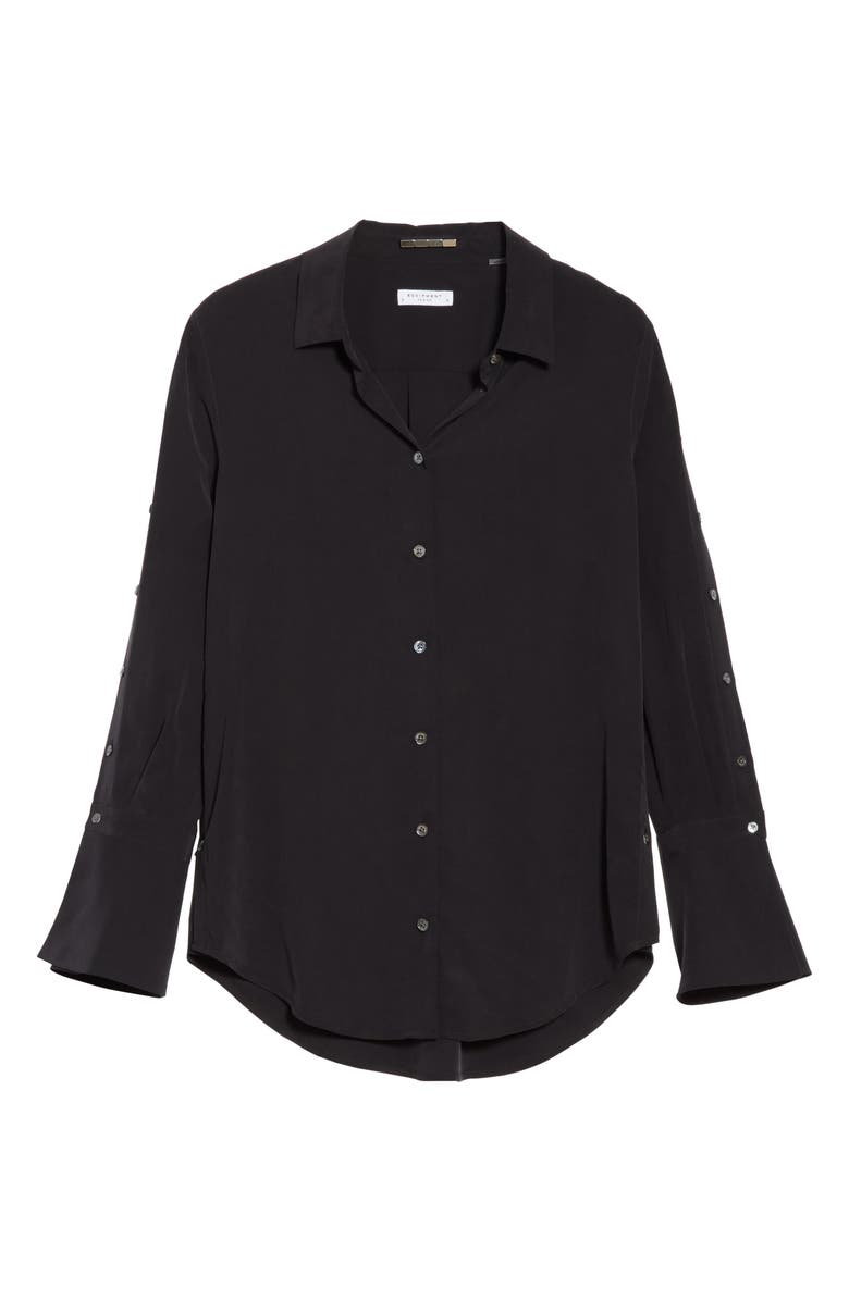 Equipment Rossi Button Detail Silk Shirt, Alternate, color, 