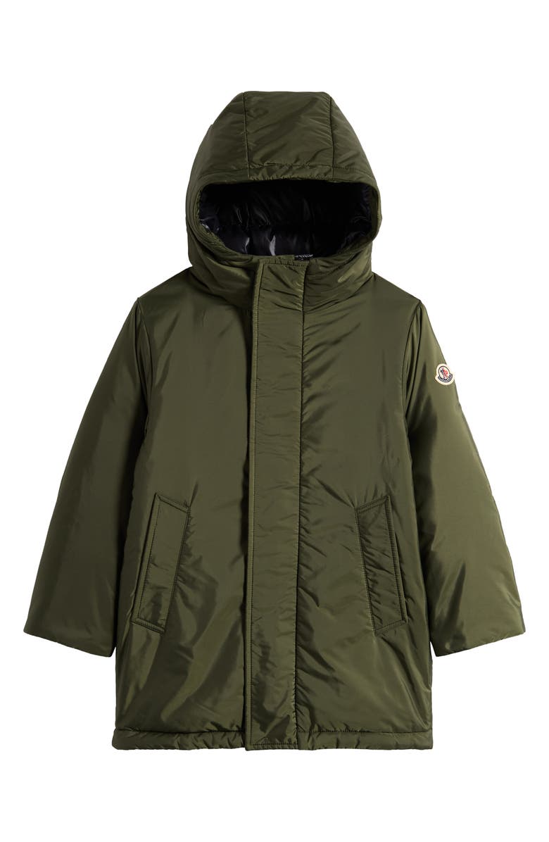 Moncler Kids' Gesudar Down Long Parka, Main, color, Olive