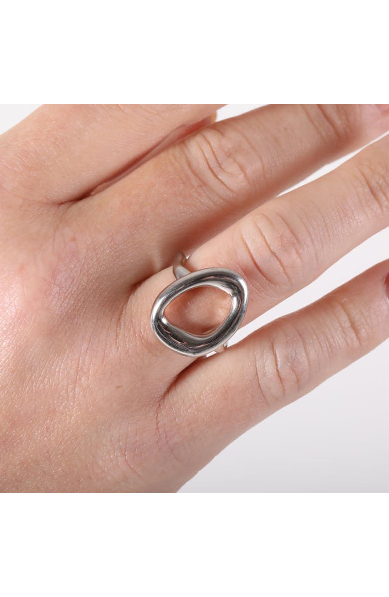 Lucy Quartermaine Volcan Open Ring, Alternate, color, Sterling Silver