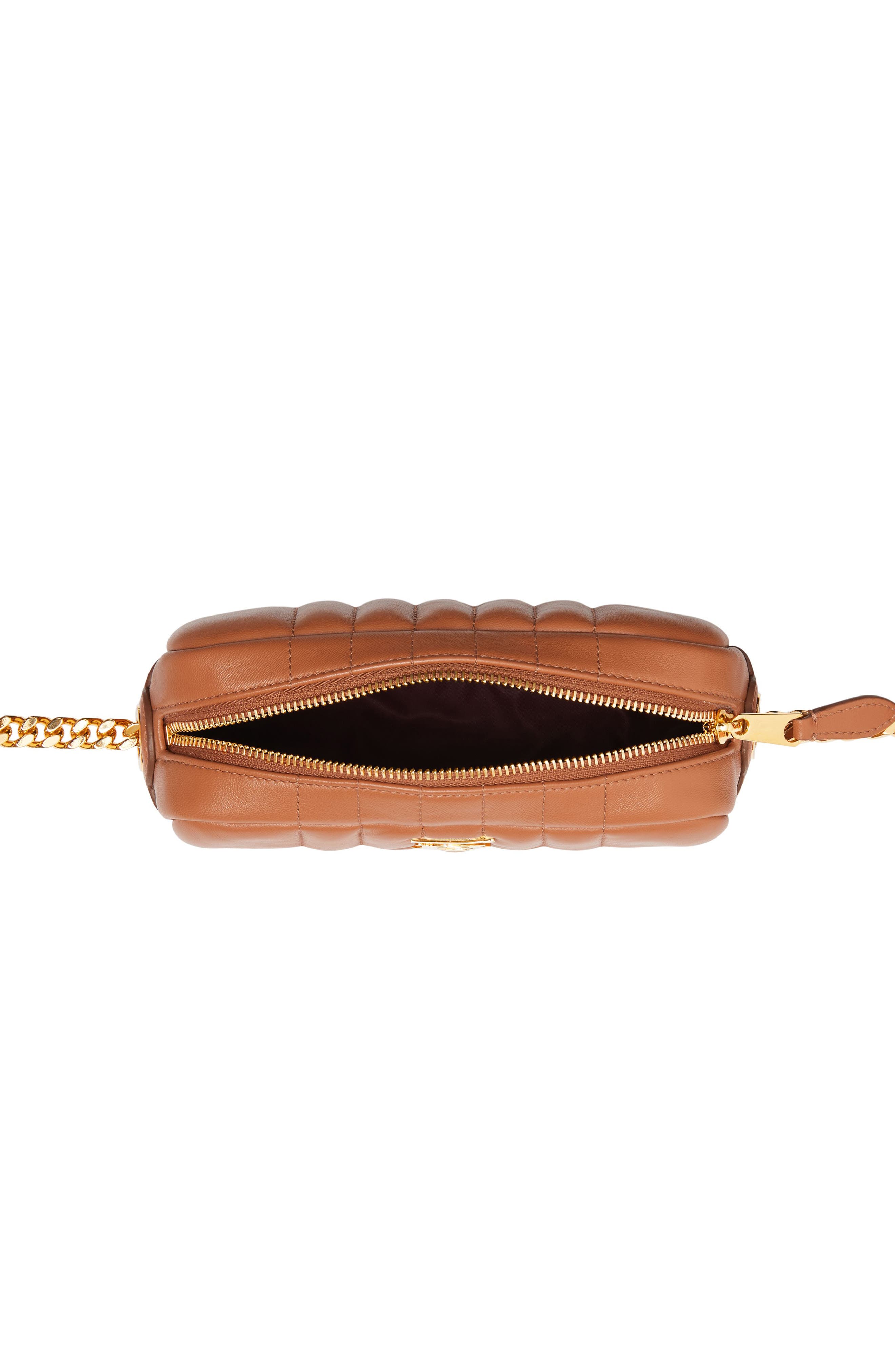 Burberry Mini Lola Check Quilted Leather Camera Crossbody Bag, Alternate, color, 