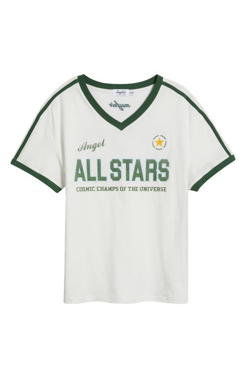 THE MAYFAIR GROUP THE MAYFAIR GROUP ANGEL ALL-STARS COTTON GRAPHIC BASEBALL T-SHIRT