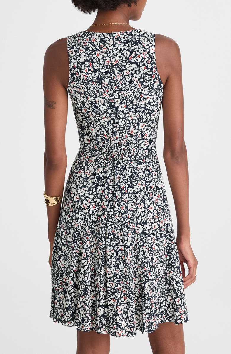 Madewell Button Front Boat Neck Minidress, Alternate, color, Amanda Floral Navy