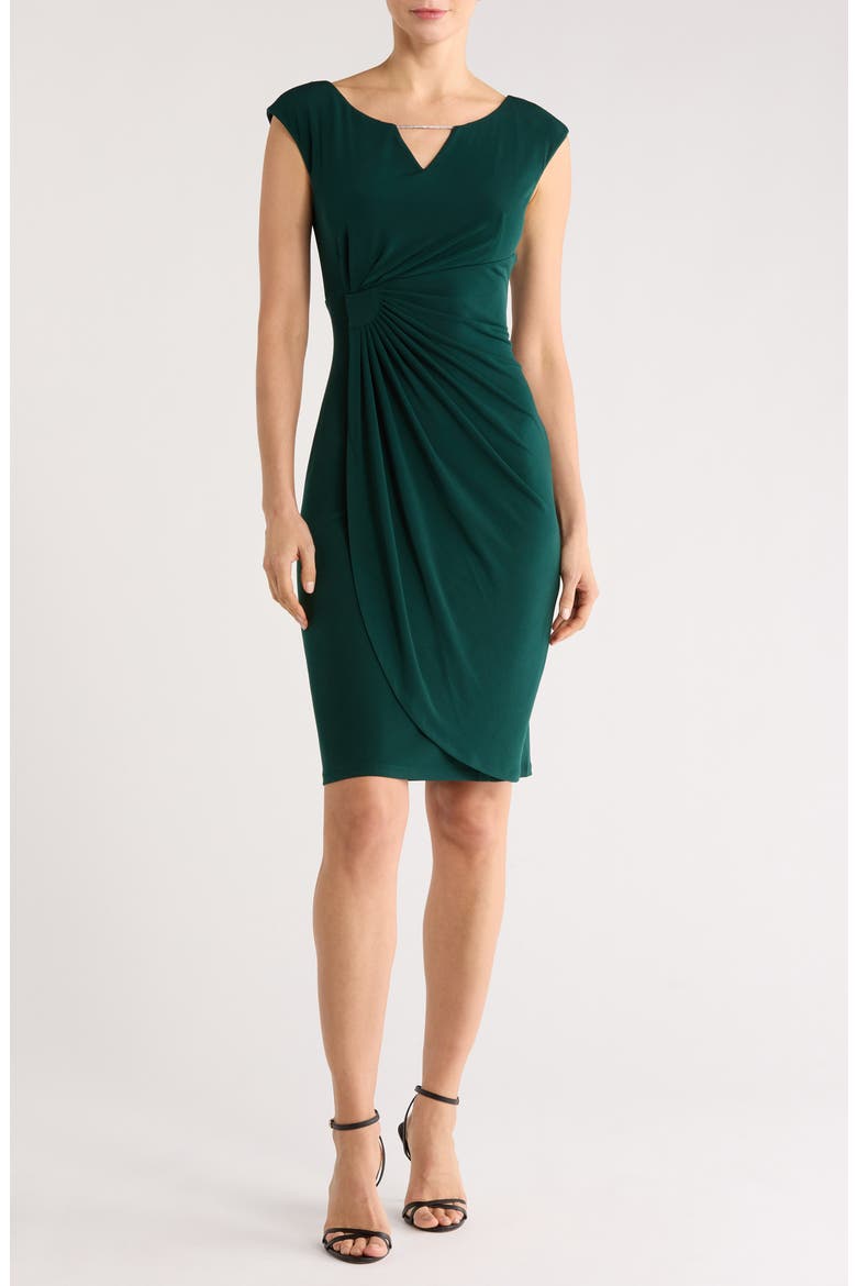 Ity Trim Detail Sheath Dress, Main, color, HUNTER