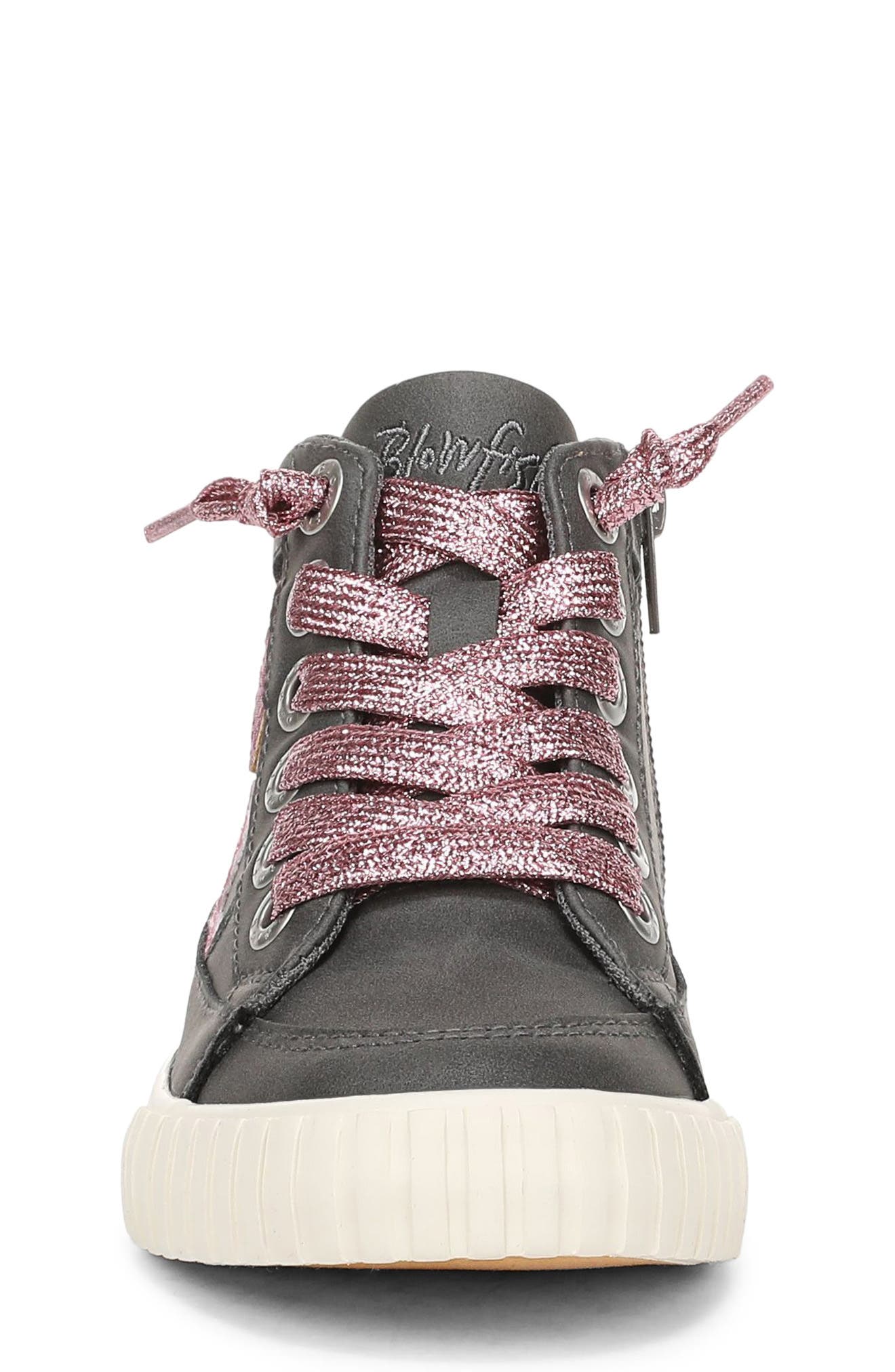 Kids' Wander Up2 High Top Sneaker, Alternate, color, CHARCOAL FAUX NUBUCK