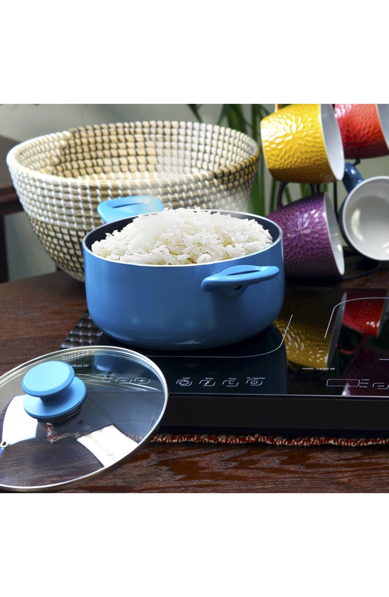 Gibson Home Benton 4 Qt Dutch Oven W/Lid, Alternate, color, Blue