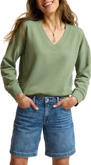 Tommy Bahama Marina del Mar Cotton V-Neck Sweatshirt