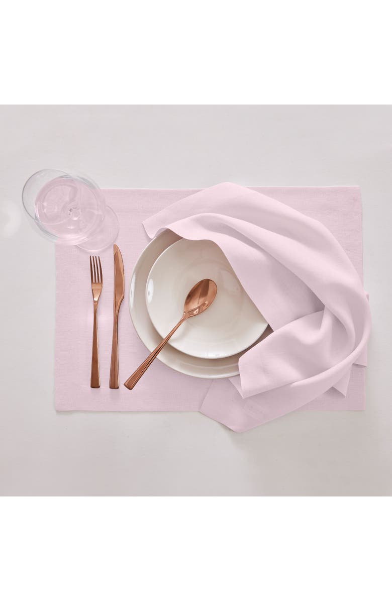 Solino Home Linen Placemats - Sonoma, 14" x 19", Alternate, color, Ice Lilac