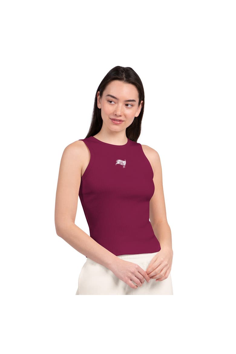 Women's  Starter  Maroon Tampa Bay Buccaneers Athleisure Cropped Tank Top, Main, color, Maroon