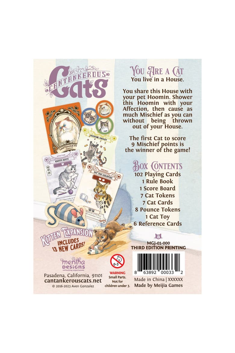 Cantankerous Cats 3rd Edition Card Game, Alternate, color, Multicolored