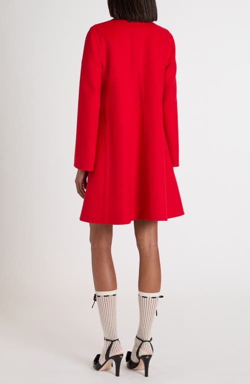Valentino Womens Paris Embellished Regular-fit Wool And Cashmere Wool Coat In Red