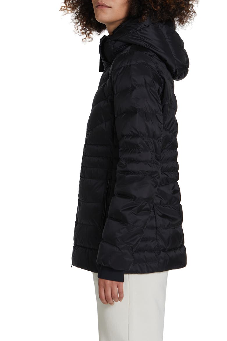 Tech Windproof & Waterproof Hooded Puffer Jacket, Alternate, color, BLACK