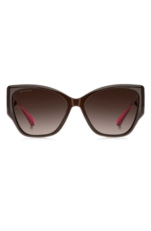 59mm Gradient Cat Eye Sunglasses