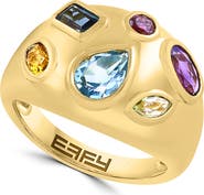 EFFY Multistone Gold Plated Silver Dome Ring