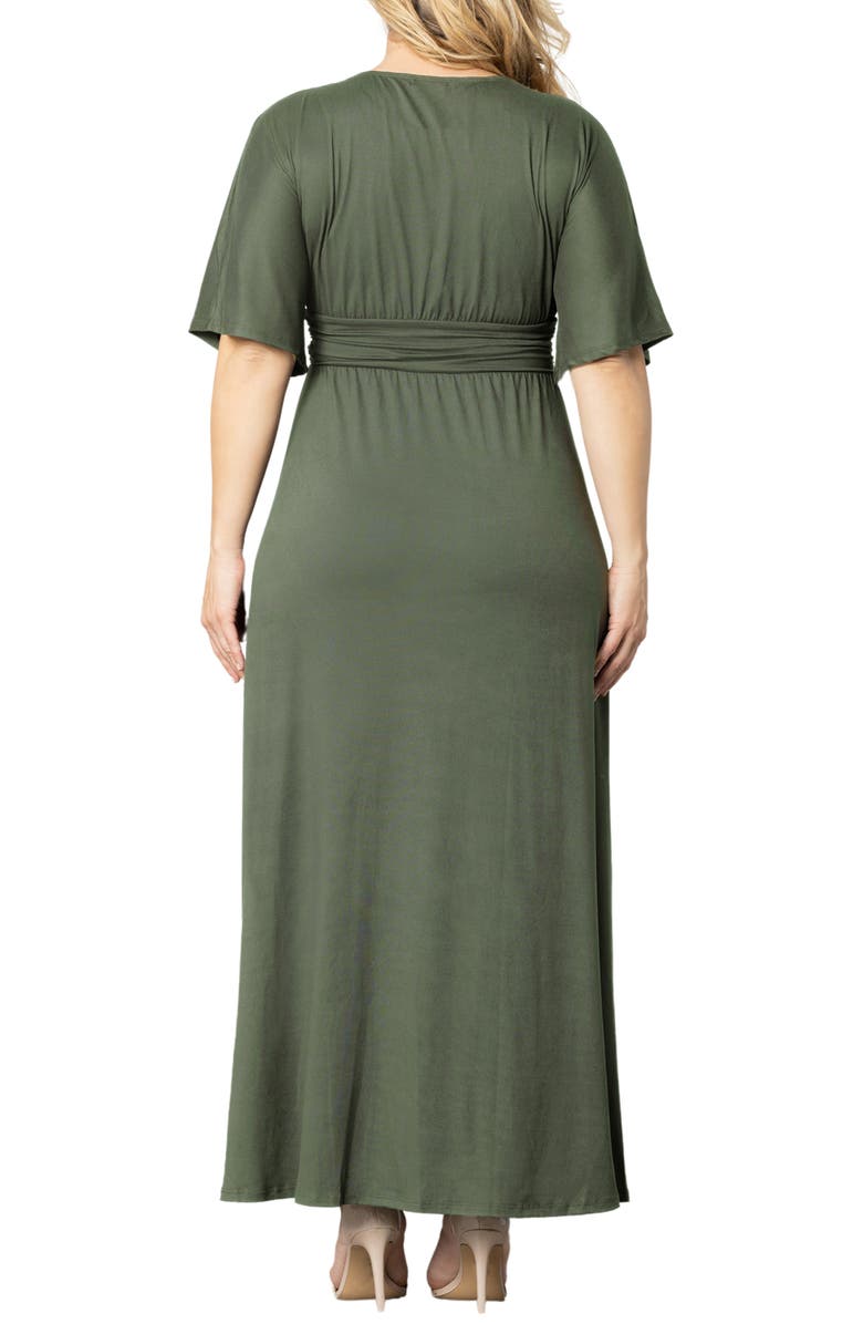 Kiyonna Vienna Maxi Dress, Alternate, color, Matcha Green Tea