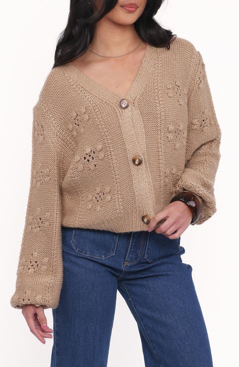 Melody Relaxed Fit Pointelle Cardigan