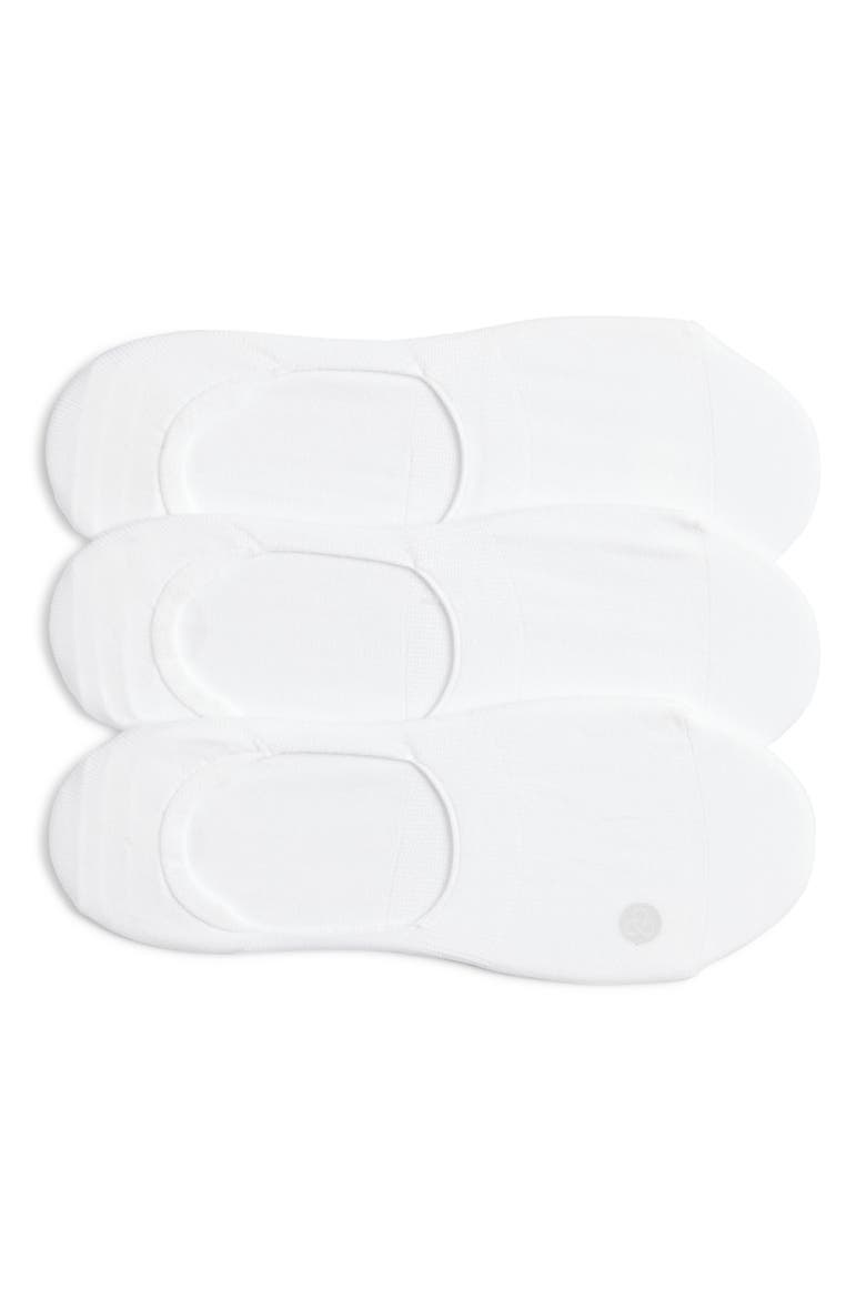 Assorted 3-Pack No-Show Sneaker Socks, Alternate, color, WHITE