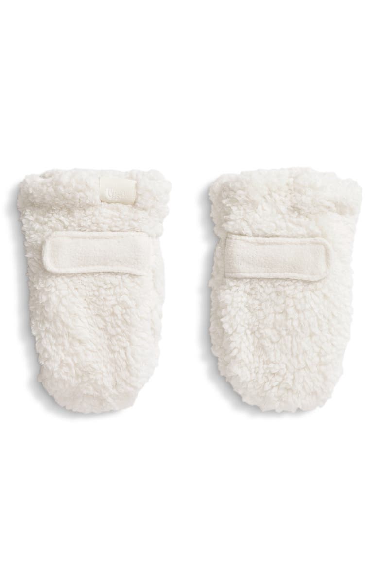 The North Face Baby Bear High-Pile Fleece Mittens, Main, color, White Dune