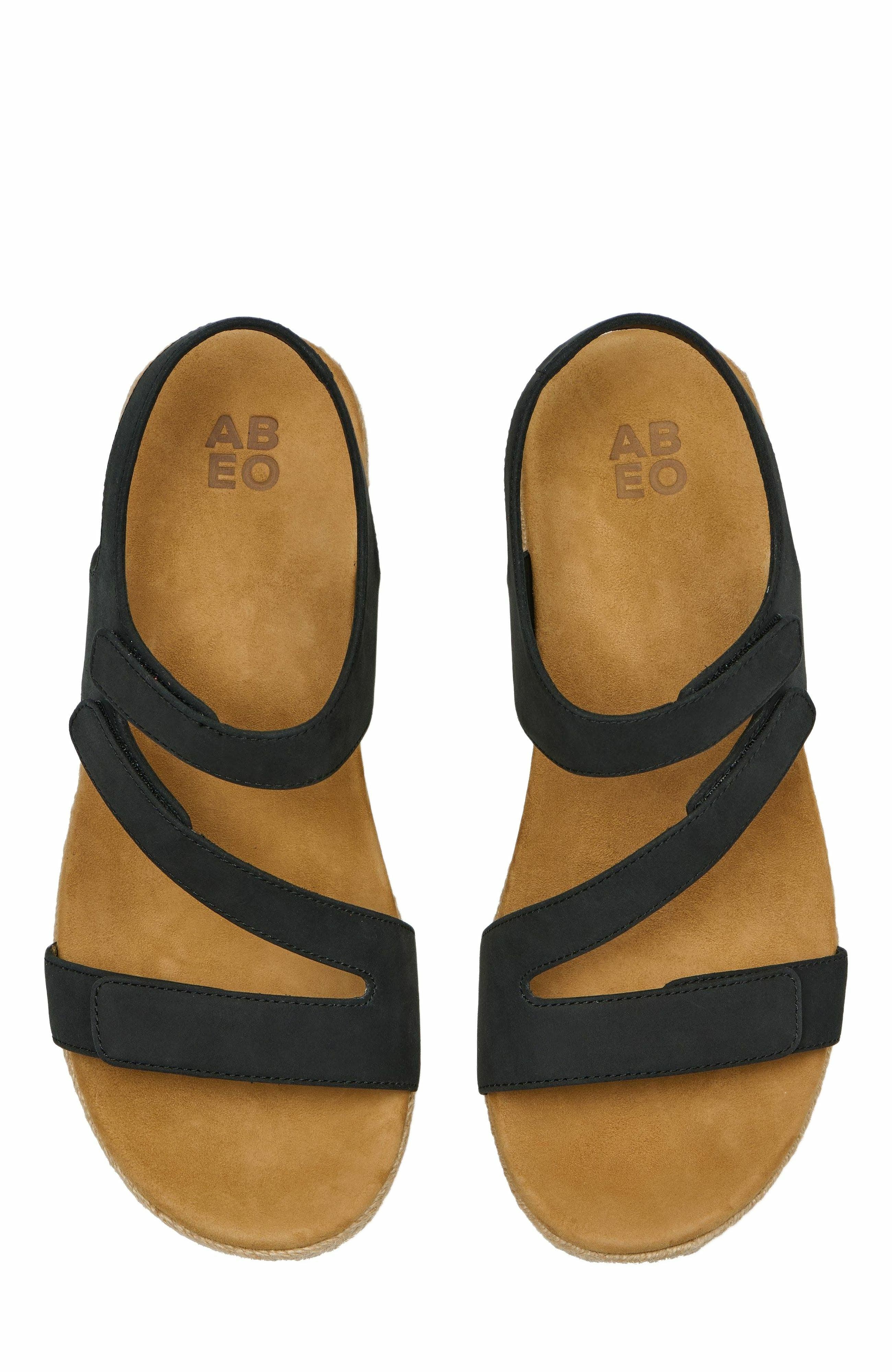 ABEO Riviera Adjustable Sandal, Alternate, color, Black - Metatarsal