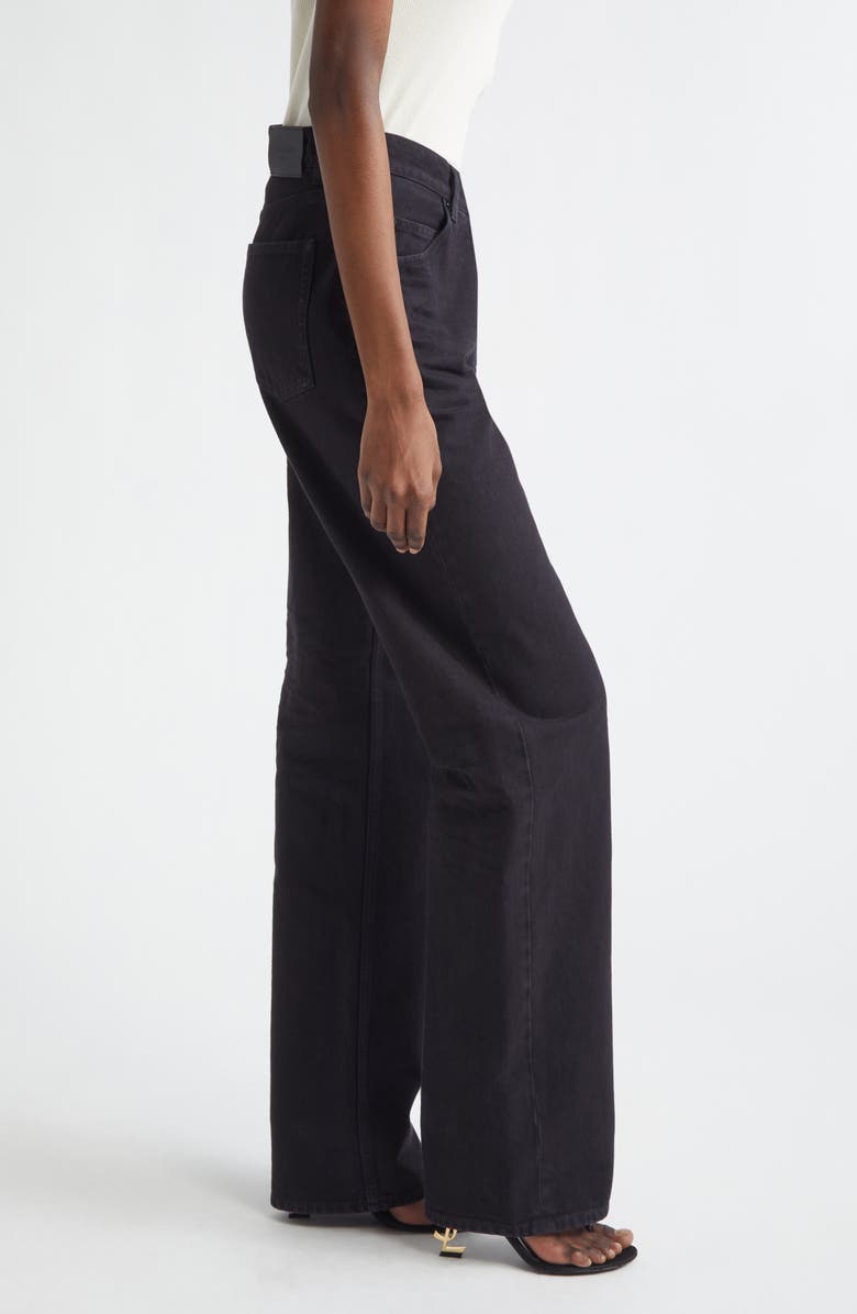 Saint Laurent V-Waist Wide Leg Jeans, Alternate, color, 