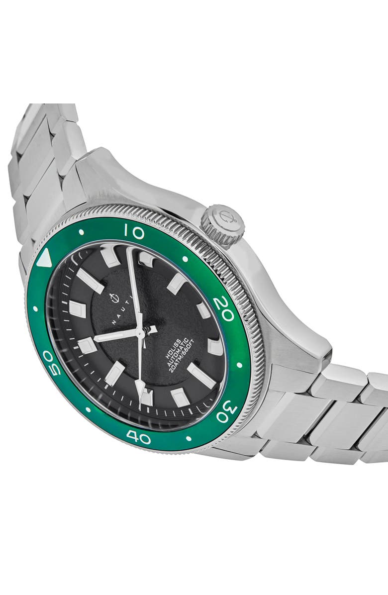 Nautis Holiss Automatic Bracelet Watch, Alternate, color, Green