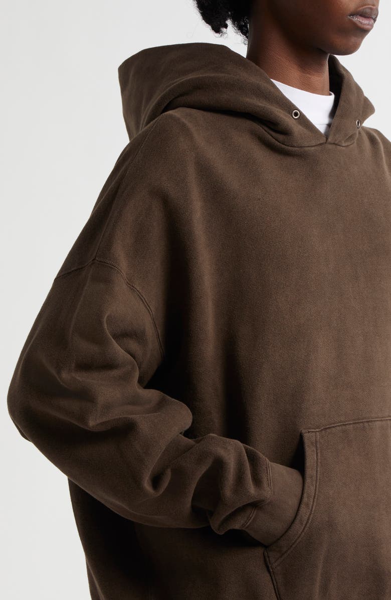 VISVIM Amplus Cotton Fleece Hoodie, Alternate, color, Dark Mud