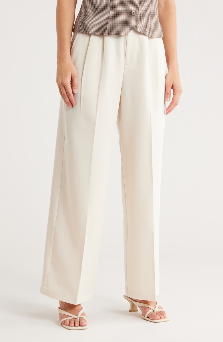 Elodie Wide Leg Pants, Main, color, Ecru