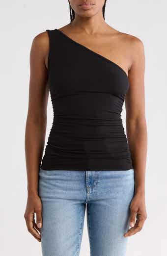 Lucrecia One-Shoulder Ruched Top