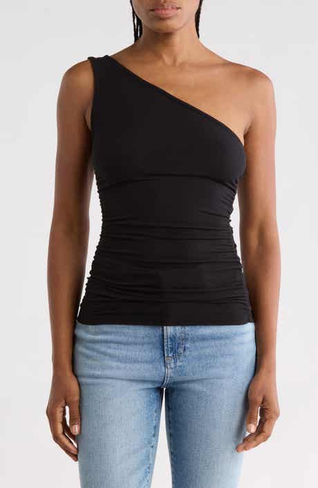 Lucrecia One-Shoulder Ruched Top