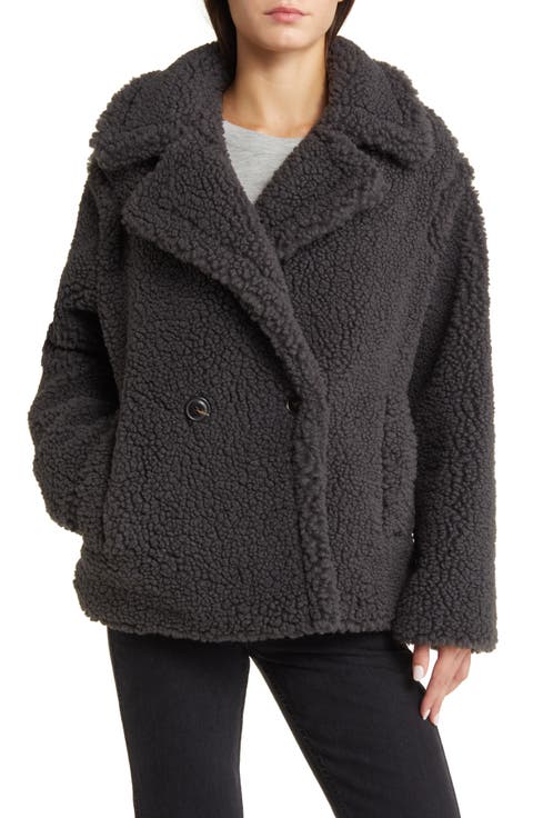 Oversized Maxi Coat In Black Faux Fur | EGO Shoes