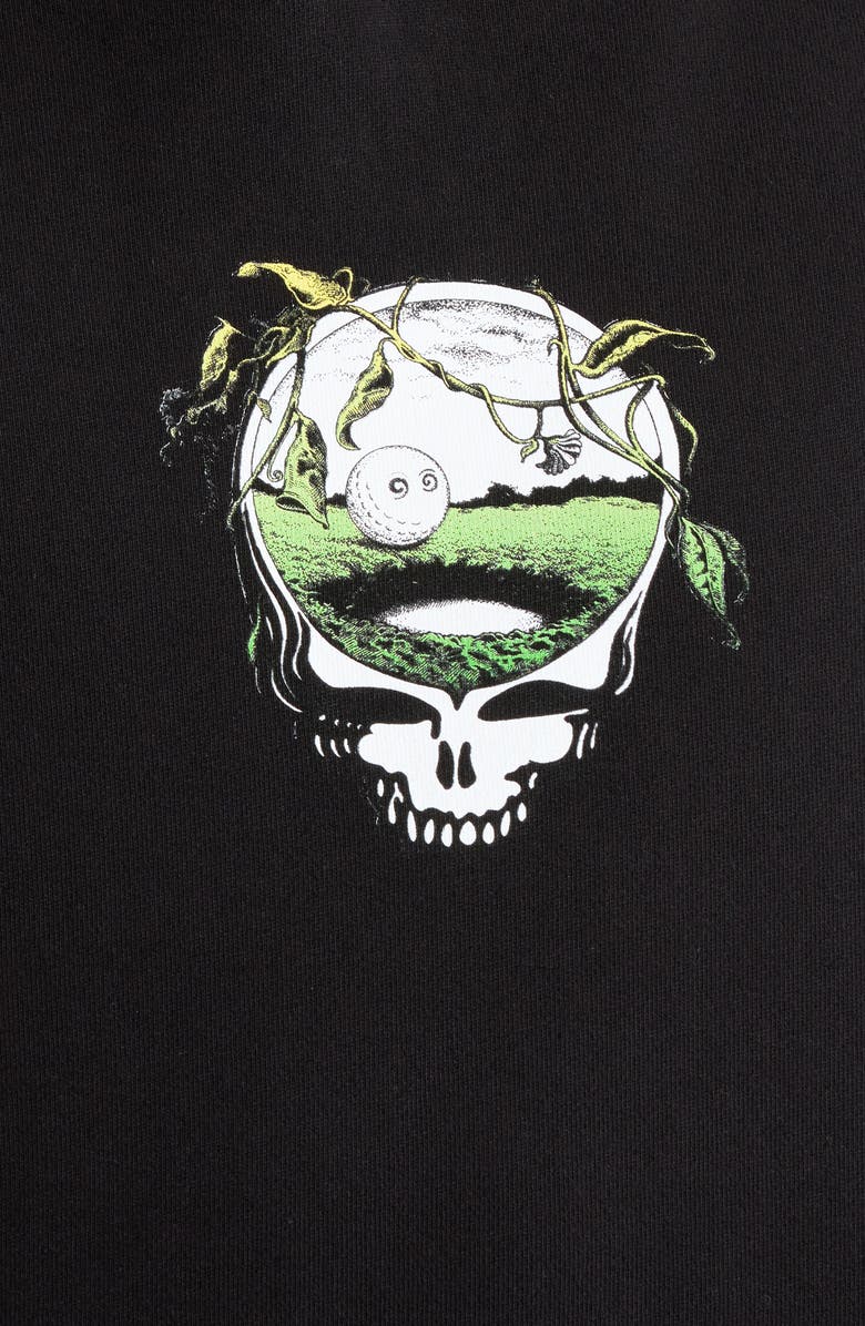 Malbon Golf Grateful Dead Fesque Cotton Graphic Hoodie, Alternate, color, Black