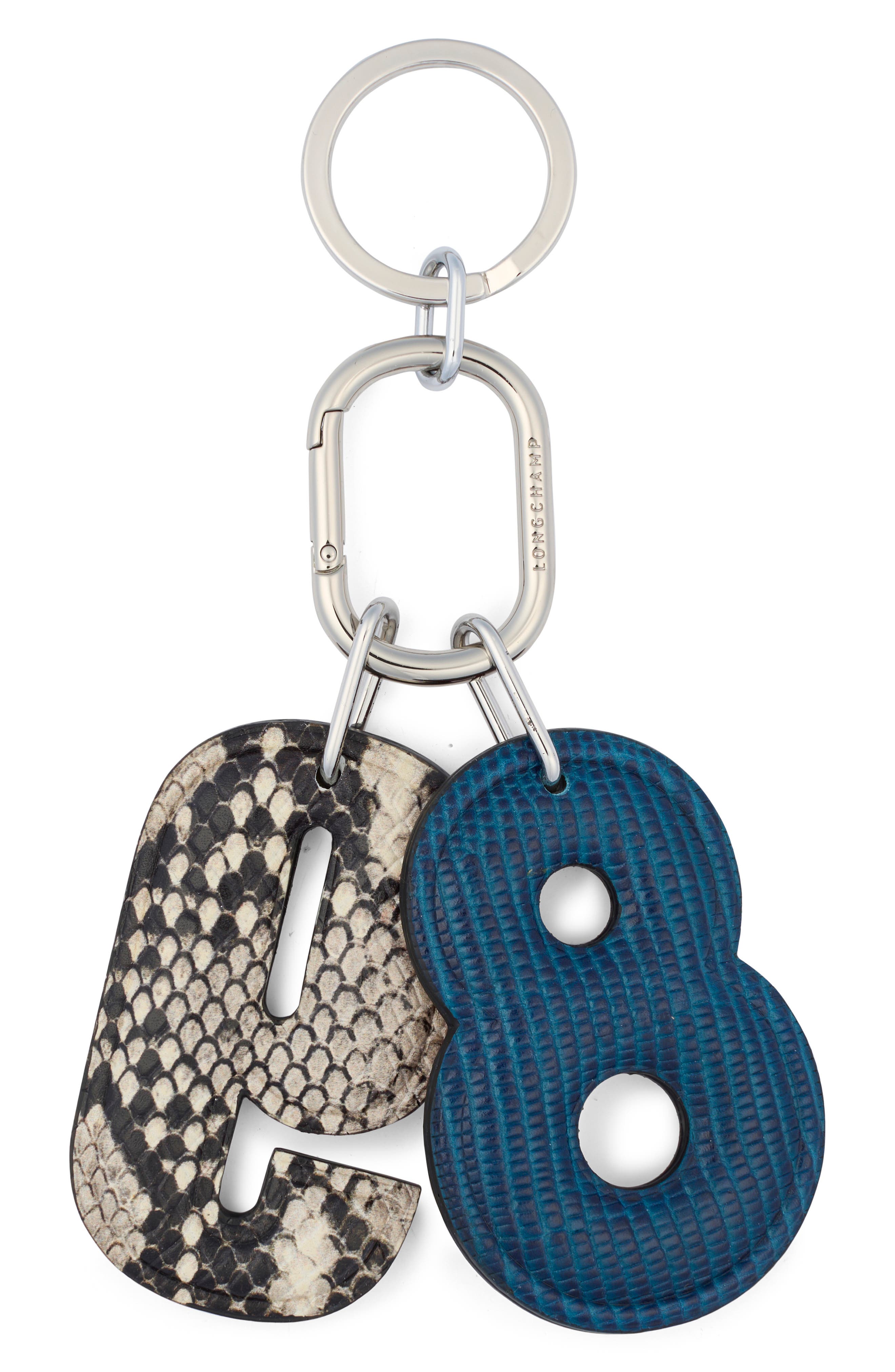 Le Pliage Leather '89 Key Ring, Alternate, color, VERMILION