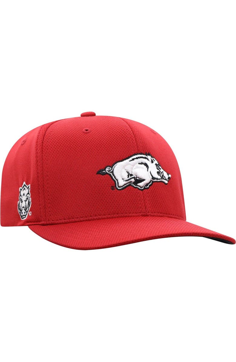 TOP OF THE WORLD Men's Top of the World Cardinal Arkansas Razorbacks Reflex Logo Flex Hat, Alternate, color, Cardinal