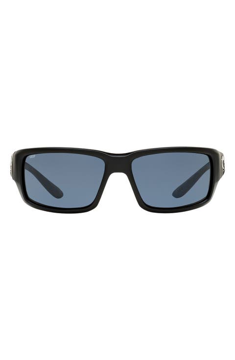 59mm Polarized Rectangular Sunglasses