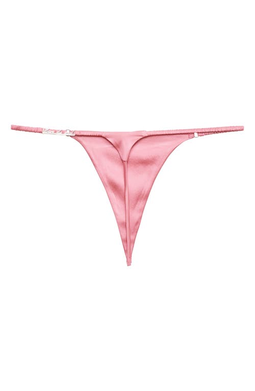 Fleur Du Mal Luxe V String In Pink Cadillac