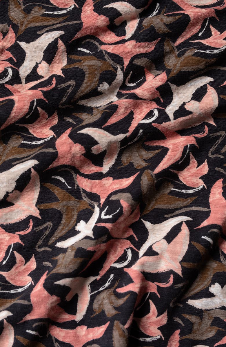 Seasalt Cornwall Wavecreast Print Organic Cotton Top, Alternate, color, Swooping Birds Mix