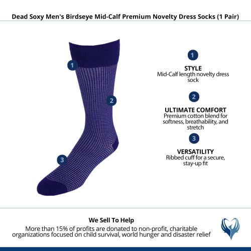 Dead Soxy Birdseye Mid-calf Premium Novelty Dress Socks
